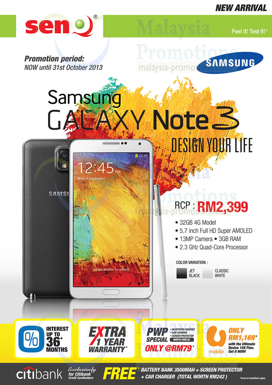 Featured image for SenQ Samsung Galaxy Note 3 No Contract Offer 25 Sep 2013
