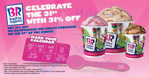 Featured image for Baskin-Robbins 31% Off Ice Cream Promo 31 Oct 2013