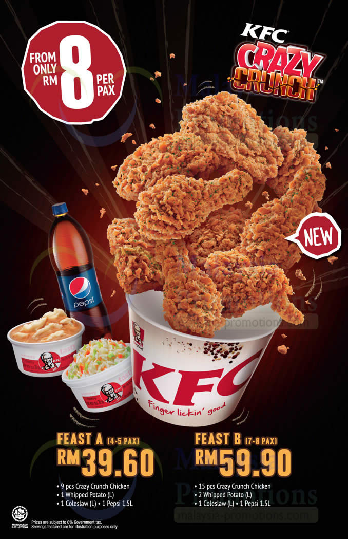 Featured image for KFC NEW Crazy Crunch Chicken Combo Meals 24 Oct 2013