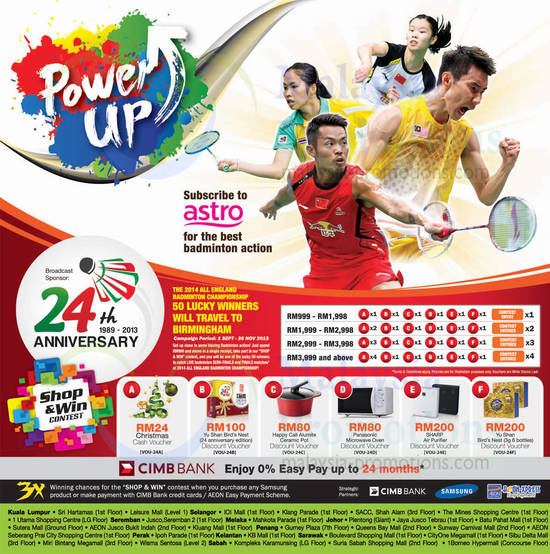 Power Up 24th Anniversary, Shop n Win Contest