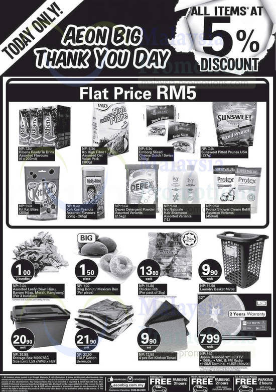 RM5 Flat Price Offers, Groceries, Donut, Household