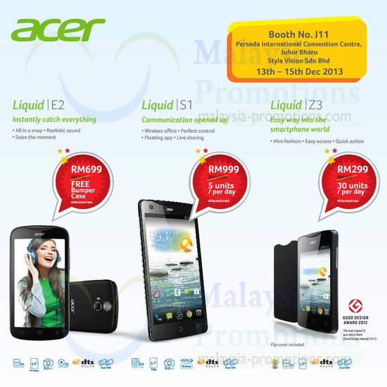 13 Dec Stay Vision Acer Mobile Phones Liquid E2, S1, Z3