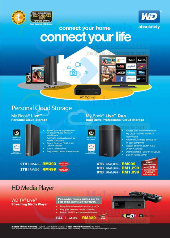 7 Nov WD Western Digital My Book Live, My Bok Live Duo, TV Live