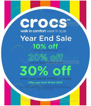 Featured image for Crocs Year End SALE @ Nationwide 16 Nov 2013