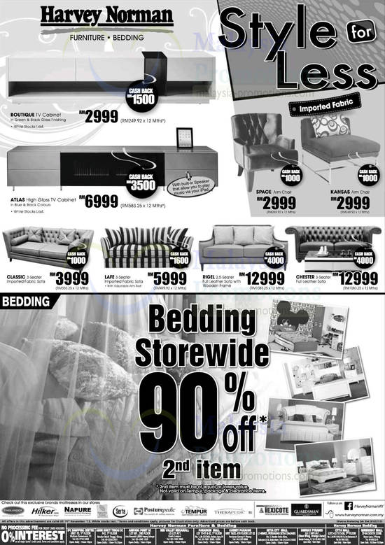 Furniture Offers, Bedding Storwide 90 Percent Off 2nd Item