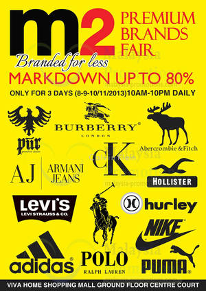 Featured image for (EXPIRED) M2 Up To 80% OFF Premium Brands Fair @ Viva Home 8 – 10 Nov 2013