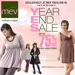 Featured image for (EXPIRED) Mothers En Vogue Year End SALE @ Pavilion KL 22 Nov – 31 Dec 2013