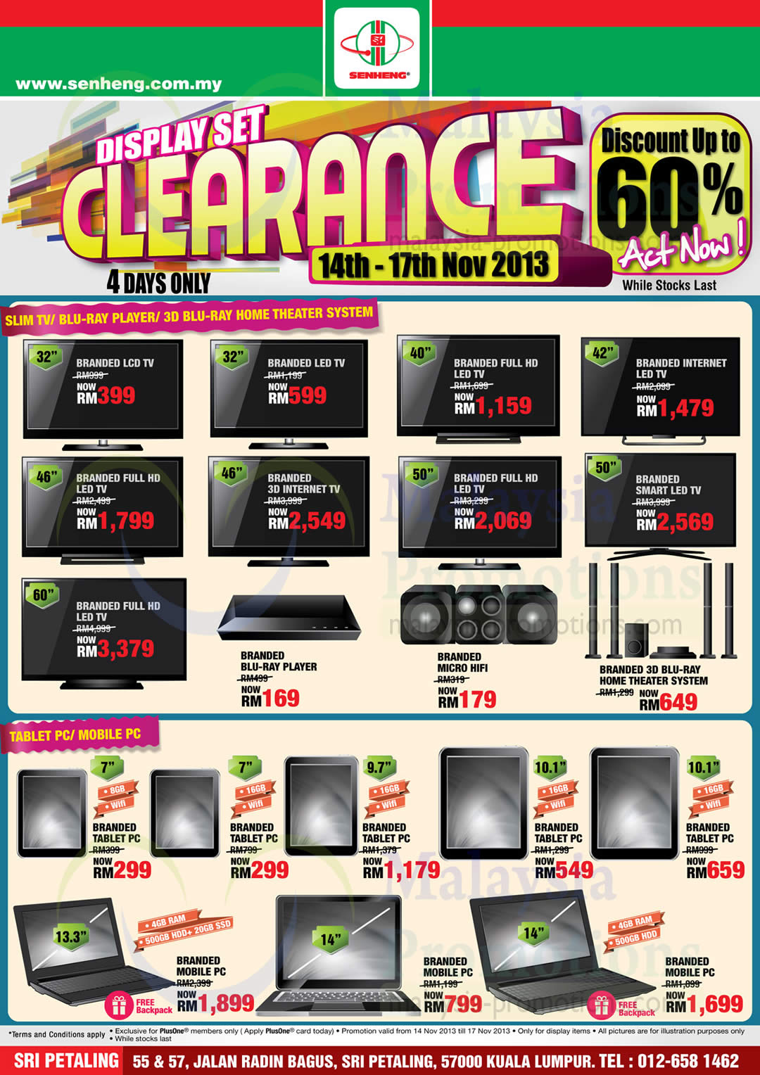 Featured image for Senheng Up To 60% OFF Display Set Stock Clearance SALE @ Sri Petaling KL 14 - 17 Nov 2013