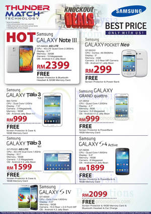 Featured image for Thunder Match Samsung Smartphones & Tablets Offers 31 Oct 2013