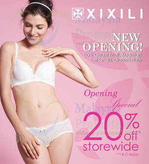 Featured image for (EXPIRED) XIXILI 20% OFF Storewide Opening Special @ East Coast Mall Kuantan 31 Oct 2013