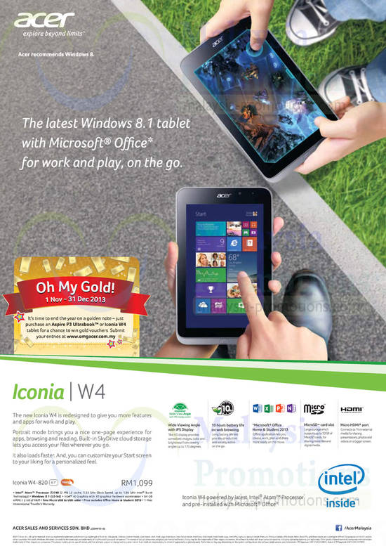 Acer Iconia W4 8 Dec 2013