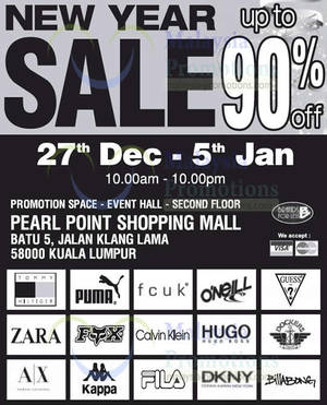 Featured image for Branded SALE Up To 90% OFF @ Pearl Point 27 Dec 2013 – 5 Jan 2014