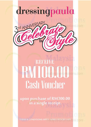 Featured image for (EXPIRED) DressingPaula FREE RM100 Voucher With RM300 Spend Promo 10 Dec 2013 – 17 Jan 2014