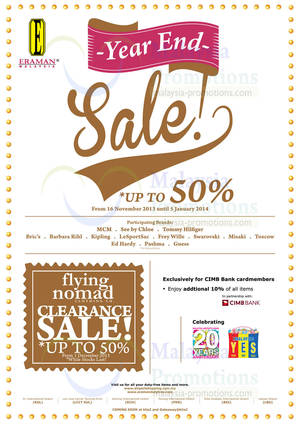 Featured image for (EXPIRED) Eraman Up To 50% OFF Year End SALE 16 Nov 2013 – 5 Jan 2014