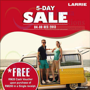 Featured image for (EXPIRED) Larrie 5 Day SALE @ Concept Stores 4 – 8 Dec 2013