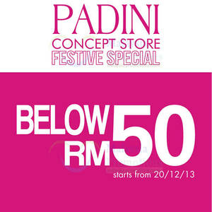 Featured image for (EXPIRED) Padini Below RM50 Festive Special Promo 20 Dec 2013 – 31 Jan 2014