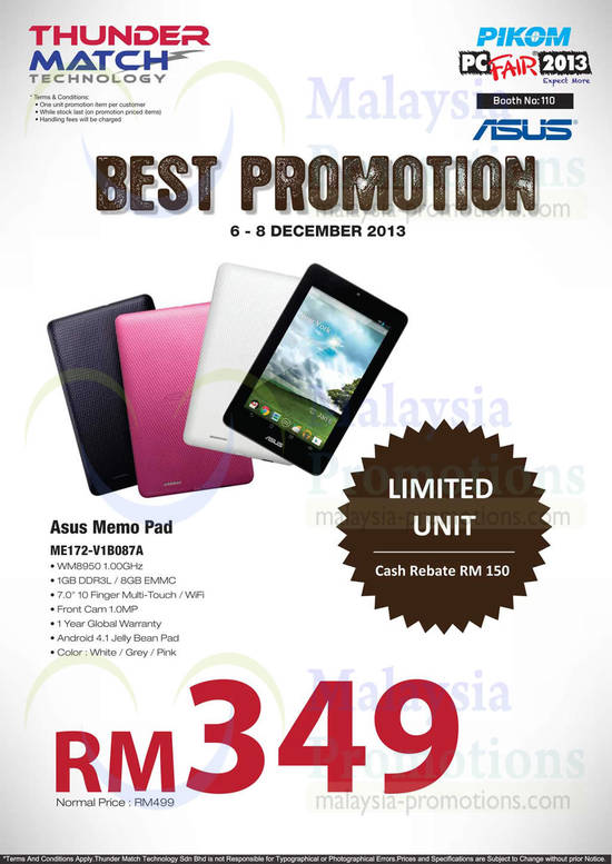 Thunder Match ASUS MemoPad Tablet