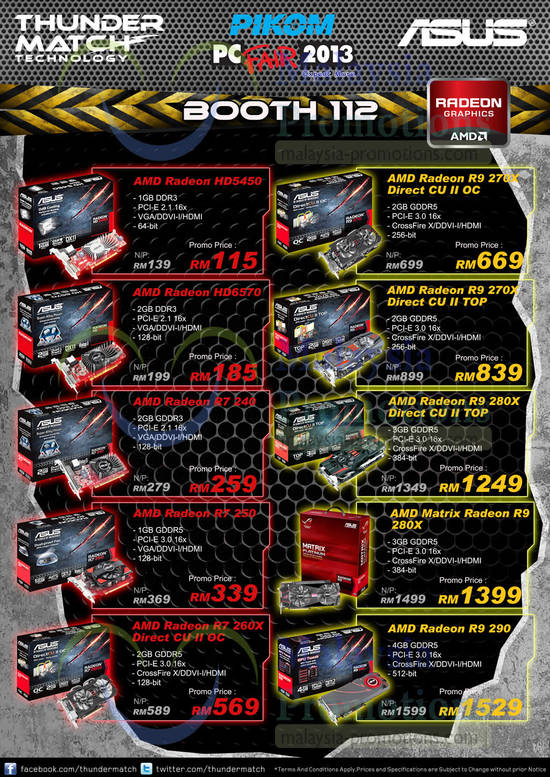 Thunder Match ASUS Radeon Graphic Video Cards