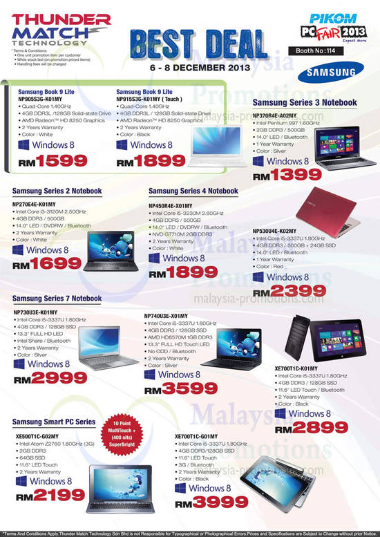 Thunder Match Samsung Series Notebooks, Smart PC