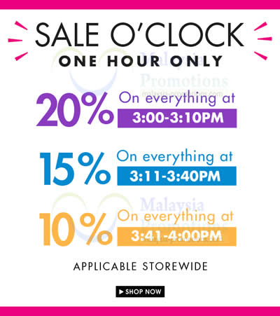 Featured image for Zalora ONE Hour 20% Off Everything (Incl Sale Items) 3 Dec 2013