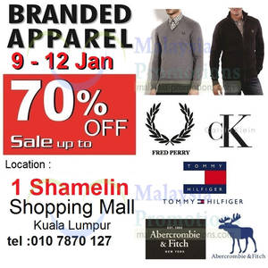 Featured image for Branded Apparels Warehouse SALE @ 1 Shamelin 9 – 12 Jan 2014