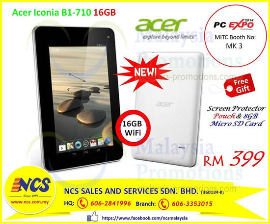 17 Jan NCS Acer Iconia B1-710 16GB Tablet