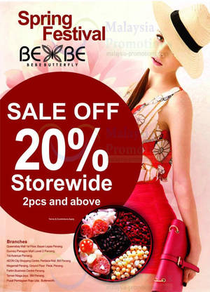 Featured image for (EXPIRED) Bebe Butterfly 20% OFF Storewide 30 Dec 2013