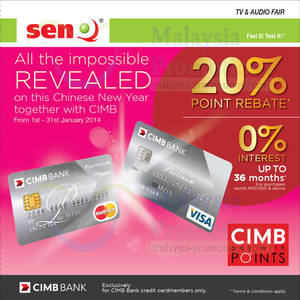 Featured image for SenQ TV & Audio Fair With CIMB Bank Specials 3 Jan 2014