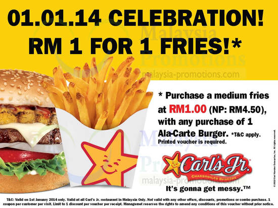 Carls Jr 1 Jan 2014