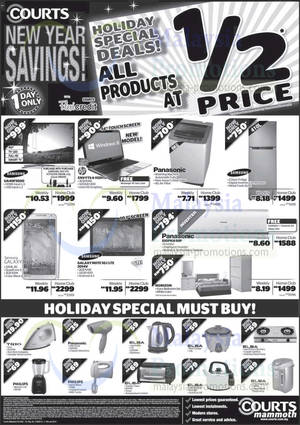 Featured image for (EXPIRED) Courts New Year Savings Offers 14 Jan 2014