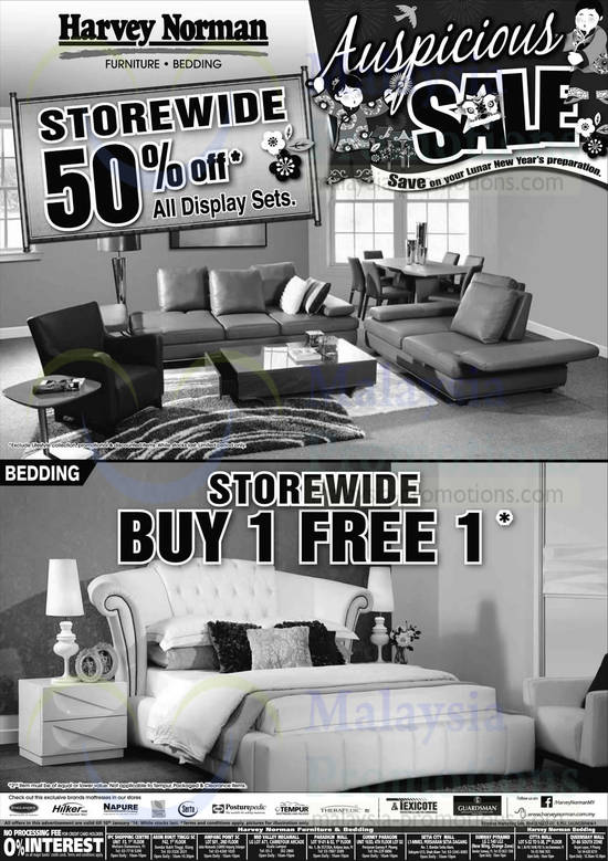 Furniture Bedding Storewide 50 Percent Off, 1 For 1