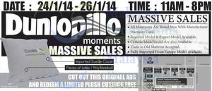 Featured image for (EXPIRED) MFO Dunlopillo Massive SALE @ USJ Warehouse Subang 24 – 26 Jan 2014