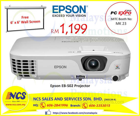 NCS Epson EB-S02 Projector