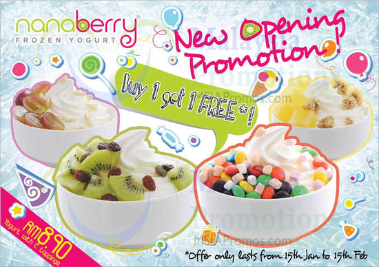 Nanaberry Buy 1 Get 1 Free Opening Promo