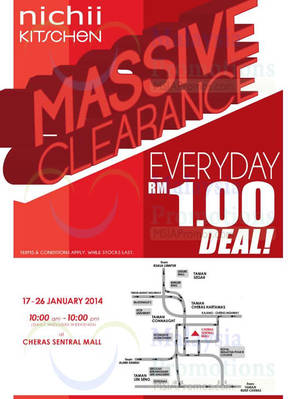 Featured image for (EXPIRED) Nichii & Kitschen Warehouse SALE @ Cheras Sentral Mall 17 – 28 Jan 2014