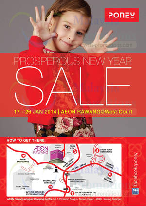 Featured image for (EXPIRED) Poney Prosperous New Year SALE @ AEON Rawang Selangor 17 – 26 Jan 2014