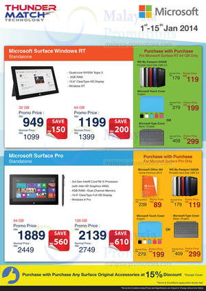 Featured image for Thunder Match Microsoft Surface Tablet Offers 2 Jan 2014