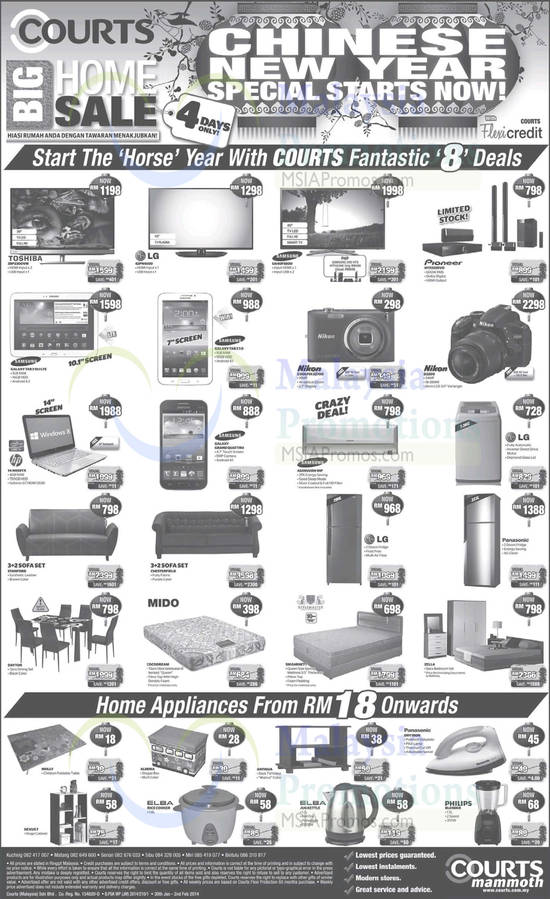 (Till 2 Feb) TVs, Tablets, Smartphones, Appliances, Furniture