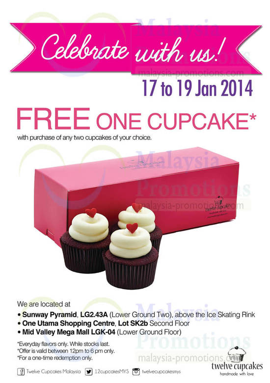 Twelve Cupcakes 18 Jan 2014