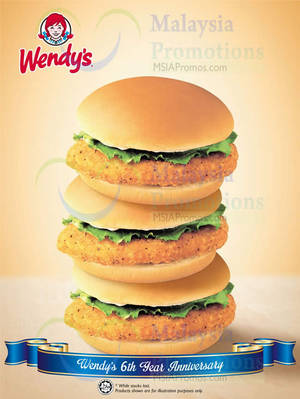 Featured image for (EXPIRED) Wendy’s RM6 For 3pcs Crispy Chicken Burgers Promo 26 Jan 2014