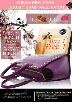 Featured image for (EXPIRED) iMyBags Luxury Branded Handbags Sale @ Klang & Petaling Jaya 18 – 19 Jan 2014