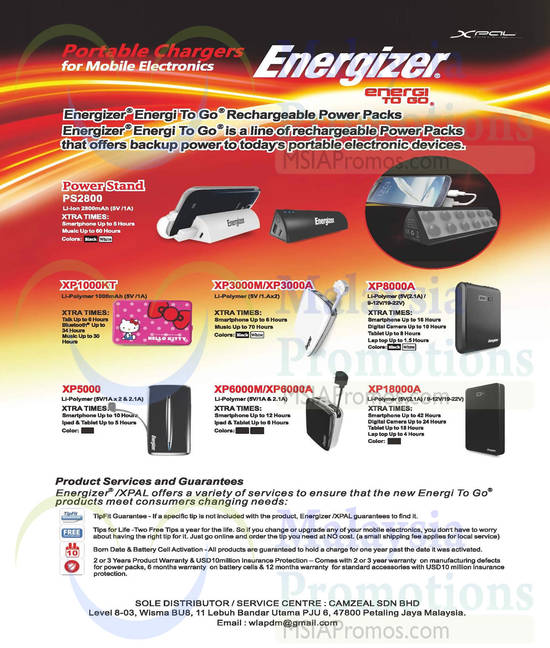 1 Apr Energizer Portable Chargers