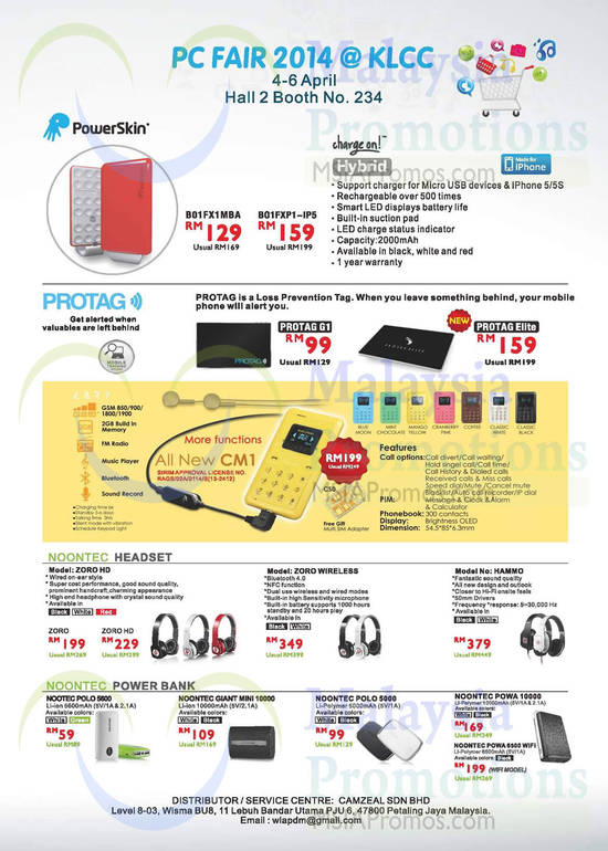 1 Apr Powerskin, Protag, Noontec Headsets, Powerbanks