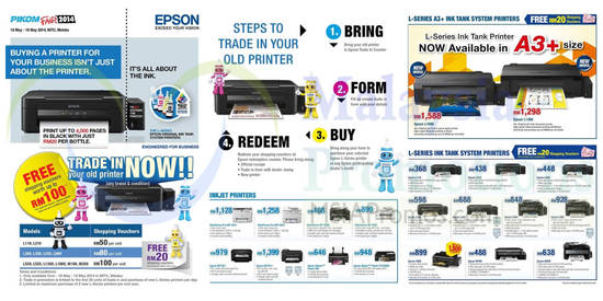 15 May Epson Inkjet Printers, L-Series Ink Tank System Printers, Trade In Old Printer