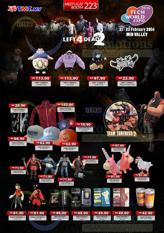 19 Feb TMT Left 4 Dead 2, Plushies, Caps, Team Fortress 2, Tumblers