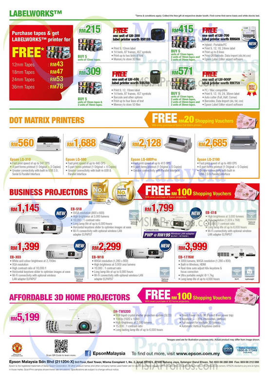 3 May Printers, Projectors, Tapes