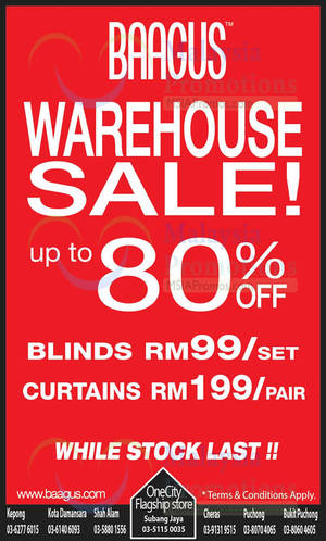 Featured image for (EXPIRED) Baagus Curtain Warehouse SALE 28 Feb 2014