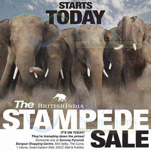 Featured image for (EXPIRED) BritishIndia Stampede SALE @ Nationwide 27 Feb – 16 Mar 2014