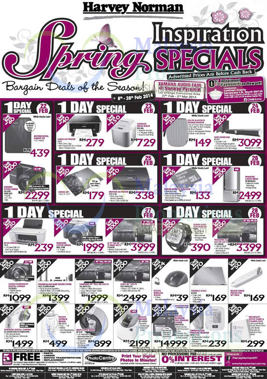 Daily Specials, Electronics, Digital Cameras, Notebooks, Fridges, TV