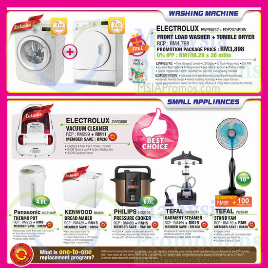 Home Appliances, Eelctrolux, Panasonic, Kenwood, Philips, Tefal